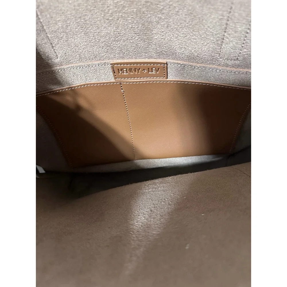 NWT Henry & Lev Brown Faux Leather Satchel Bag
